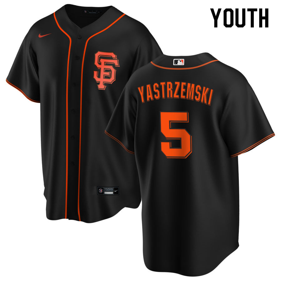 Nike Youth #5 Mike Yastrzemski San Francisco Giants Baseball Jerseys Sale-Black